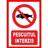 placuta de interzicere pescuitul interzis